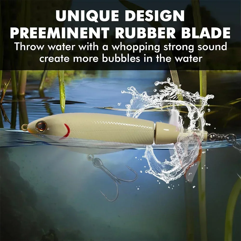 2 stücke Propeller Plopper Kit 20g 27g Harten Köder Haken Swimbait Pesca Spin Schwanz Wobbler Chopp Angler angeln Topwater Crankbait Köder – Detail 3