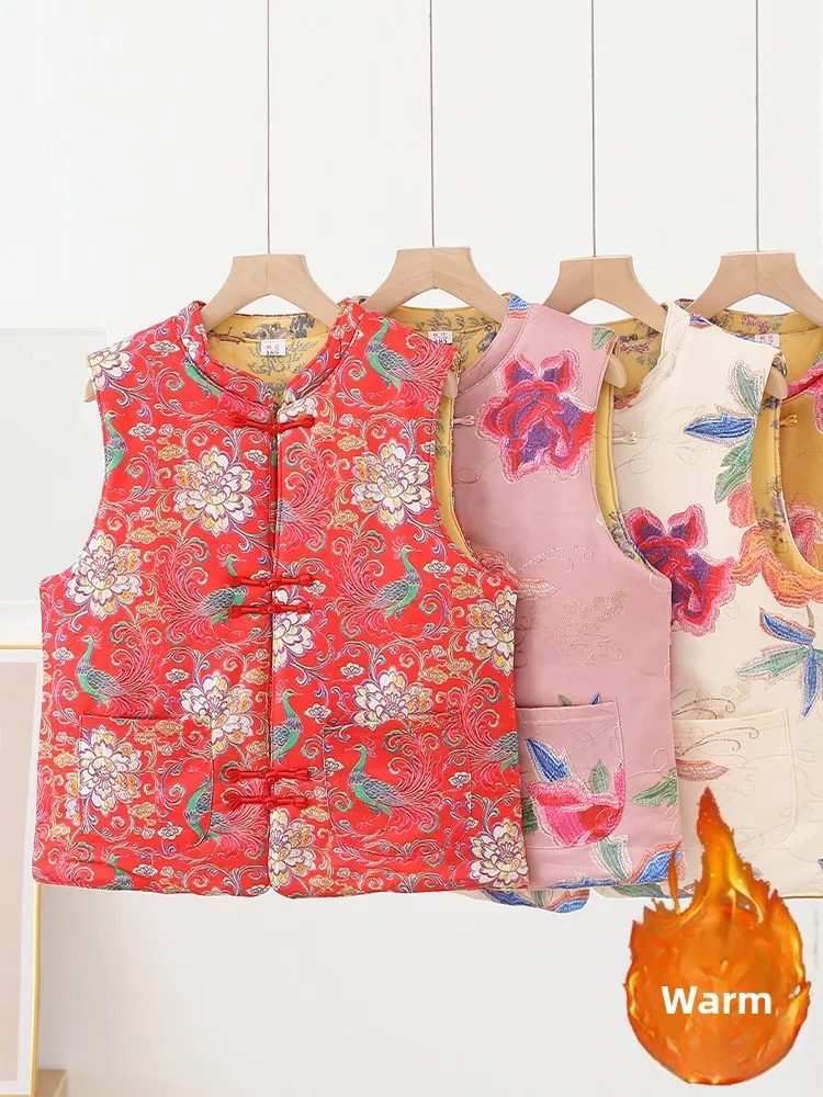 

Winter Cotton-Enhanced Ladies Vest Loose Fit Warmth Inner Wear Simple Design Comfortable Ladies Jaet for ly