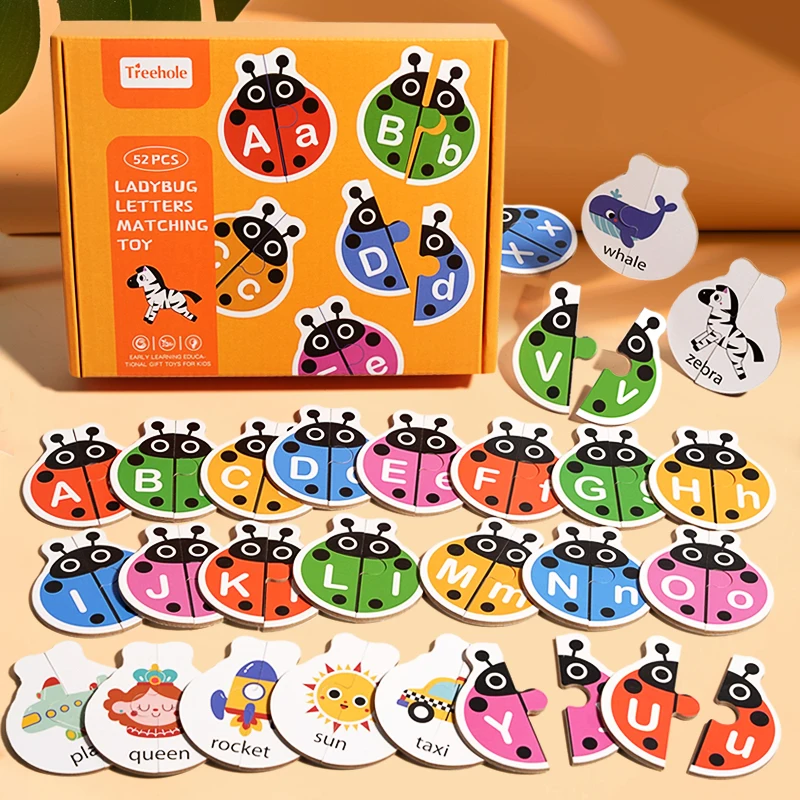 لعبة مطابقة الحروف الأبجدية الخنفساء متعددة الحروف لتتناسب مع الأطفال تعلم الحروف من خلال اللعب - متعة فائقة!