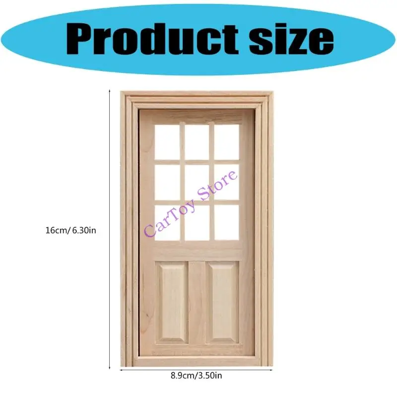 محاكاة باب خشبي نموذج الشكل أثاث مصغر 1/12 بيت الدمية ملحق لنموذج الحرف اليدوية إعداد المشروع الدعائم #1