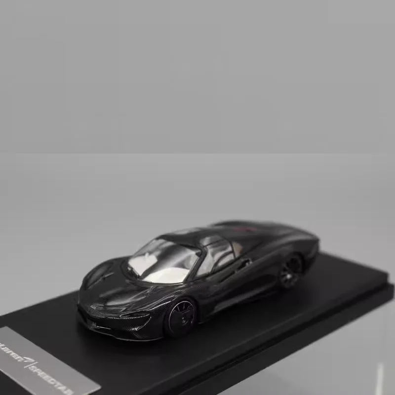 LCD 1:64 McLa-ren Speed-tail All Carbon Fiber Black Alloy Simulation Model Car