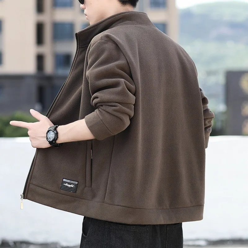 

Pierre Cardin Men's Fce Jaet Outdoor Casual Sweatirt Large Size Autumn Winter Thiened Lined Flannel Jaet Coat