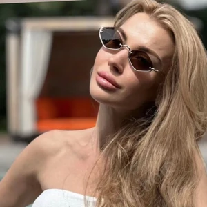 Small polygonal sunglasses for women, hipster sunglasses, sexy cat eye shades, vintage fashion, luxury brand 10 Main Sales Half Water Sales - №9