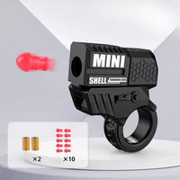 Mini Ring Gun Shell-Ejecting Toy Gun Adult Fidget Toys Hand Spinner with 2 Shell Casings 10 Bullets Stress Relief Toys Gifts