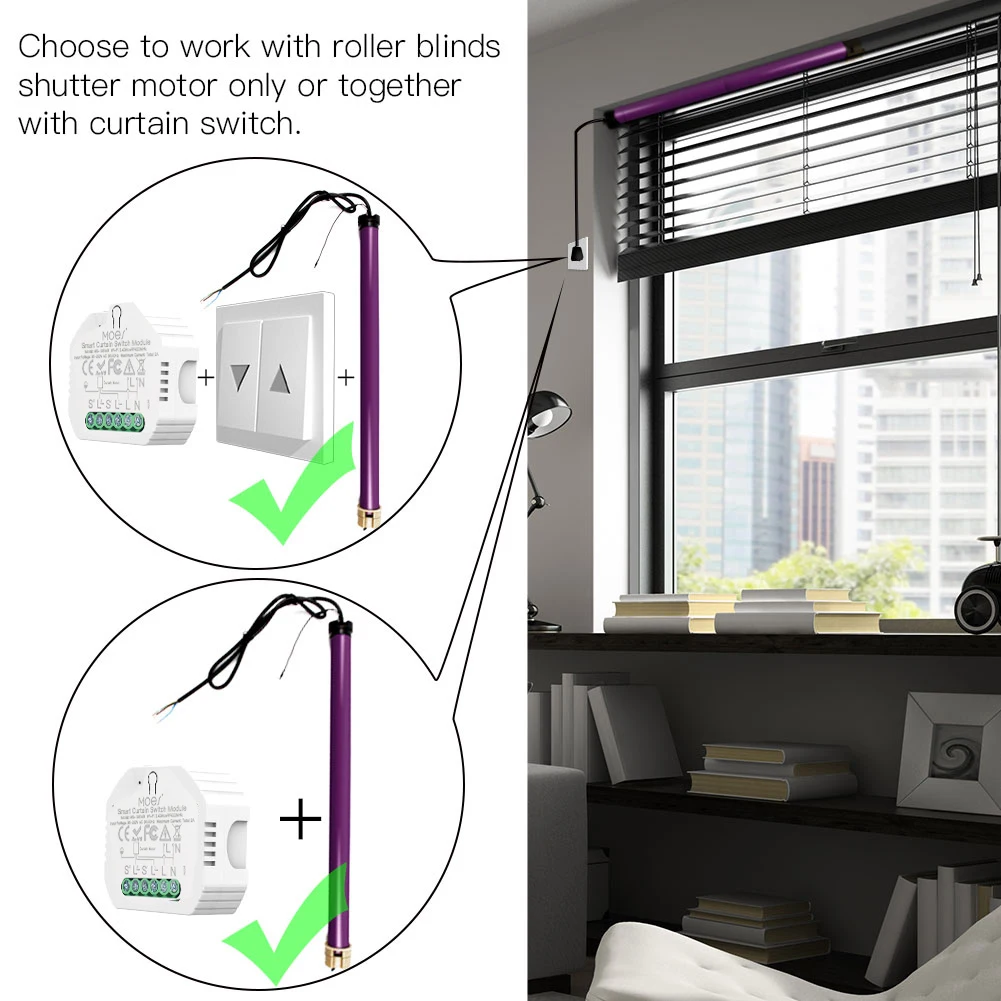 1-5PCS Vorhang Schalter Modul Graffiti Rollladen Jalousien Motor WiFi Arbeit mit APP Steuerung RF Radio frequenz Fernbedienung Haushalt