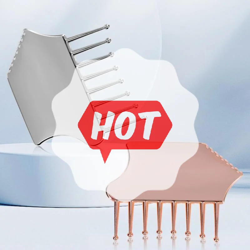 

Портативный массажер для кожи головы из цинкового сплава, инструмент для скребка Гуаша для головы, шеи, плеч, ног и рук для успокаивающего средства