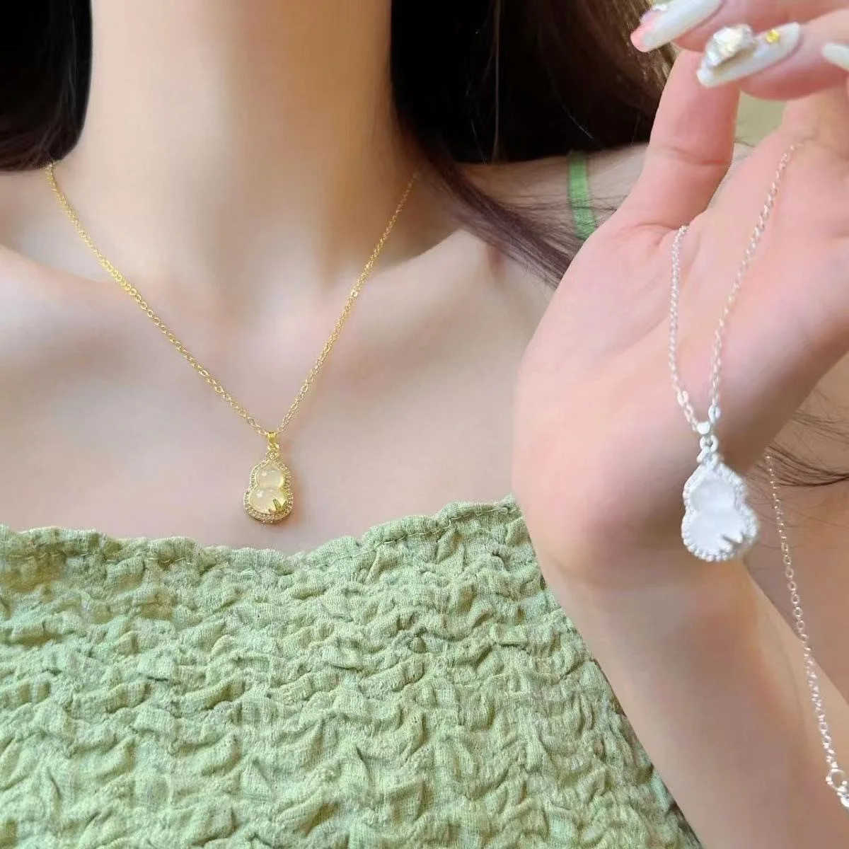 New Chinese-style Gourd Necklace for Women, Light Luxury, Niche, High-end, Elegant, Fashionable, Versatile Clavicle Chain, Gift