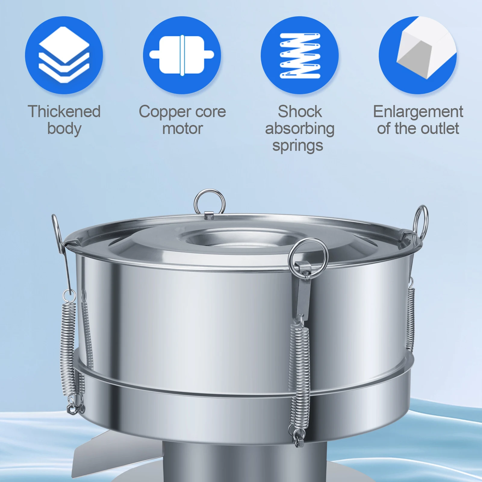 Electric Vibrating Sieve Powder Φ30cm Stainless Steel Screening Machine Powder Vibrating Sieving