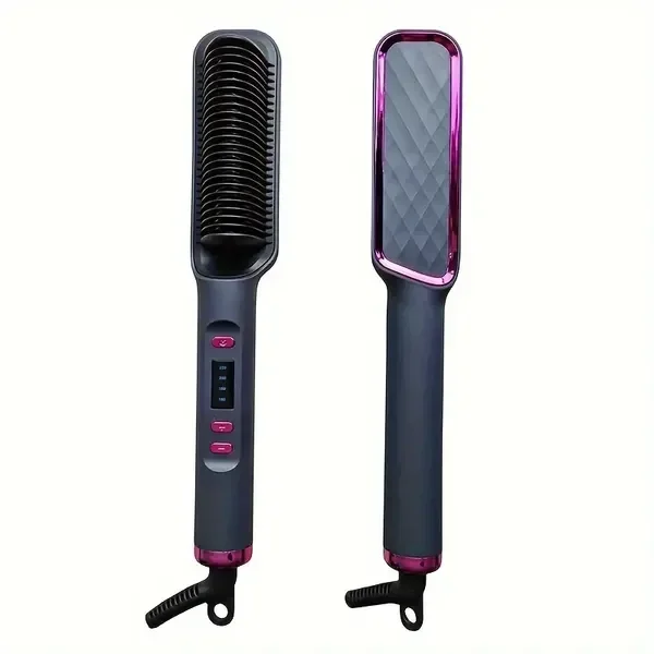 Stylish Electric Hair Straightener Brush  One-Minute Heat-Up & Auto Lock Feature for Tangle-Free Styling