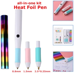 All-in-one Kit Heat Foil Pen USB Power Calligraphy With Heat-activated Foil DIY Lettering Foiling Personal Customize 3 Nibs