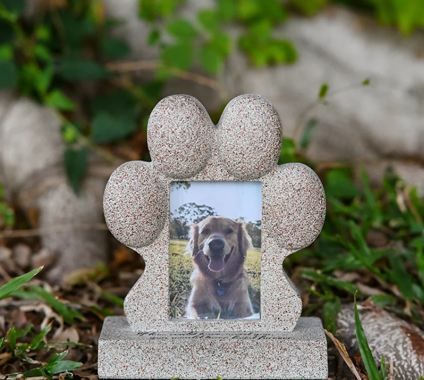 التخصيص مبيعات المصنع مباشرة الراتنج الحيوانات الأليفة شواهد القبور صور مخصصة تذكار الحيوانات الأليفة المفقودة #3
