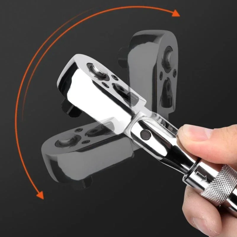 1/4 1/2 3/8 72-Tooth Carbon Steel Retractable Ratchet Wrench Automatic Quick Release Spanner Multifunctional Hand Tool