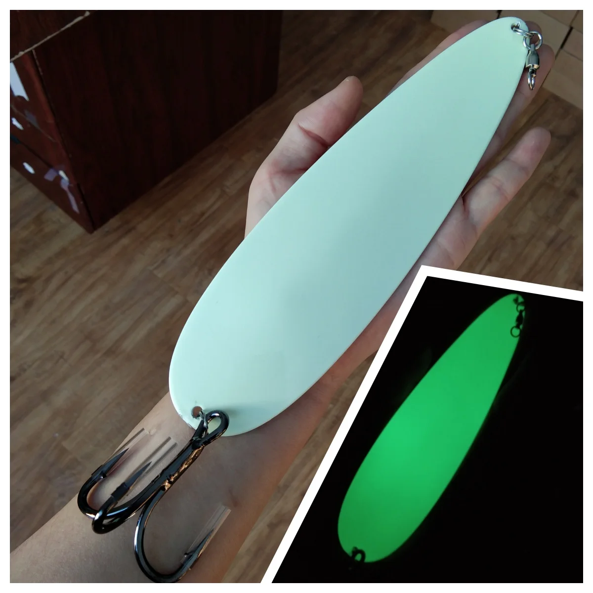 Swolfy Cuchara metálica – Wobbler de fundición lenta para lucio - imagen 3
