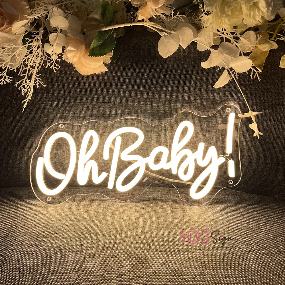 

Oh Baby Neon Sign Art Wall Hanging Decor Led Neon Lights Sign Wall Lamps Wedding Party Home Room Wall Decoration