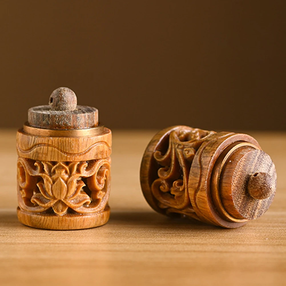 

Small Pendant DIY Keychain Perfume Lightweight Mini Container Aroma Diffuser Hanging Decor Wooden Accessory Car