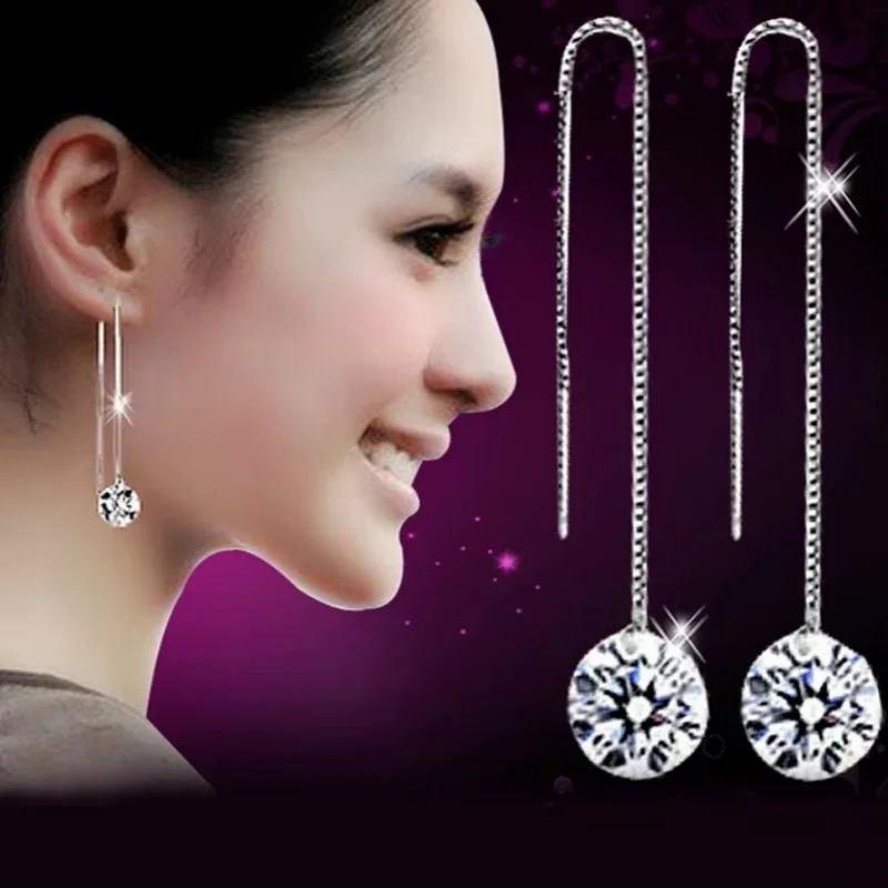 Long Section Of The Flow Thieves 2025 New Fashion Long Section Tassel Crystal Earrings Wholesale Jewelry