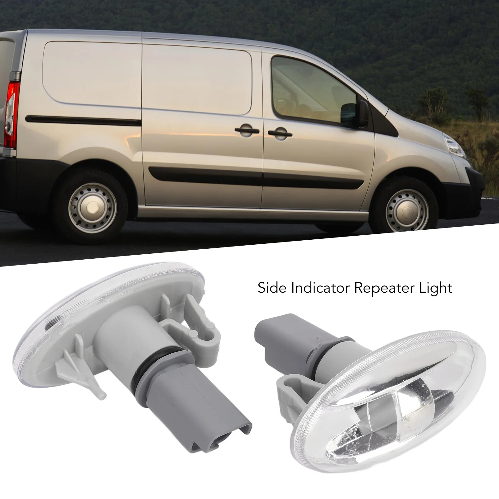 2PCS 6325G3 Side Indicator Repeater Light 6325.G3 Side Marker Repeater Light Replacement for   C‑Crosser 12V