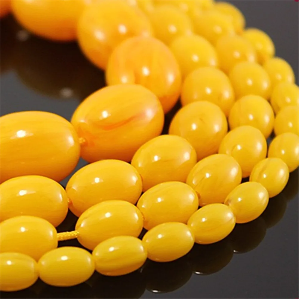 5 Maten Imitatie Amber Rijstkorrel Vorm Hars Losse Kralen Voor Sieraden Maken Diy Ketting Armband Spacer Crimp & End Kralen