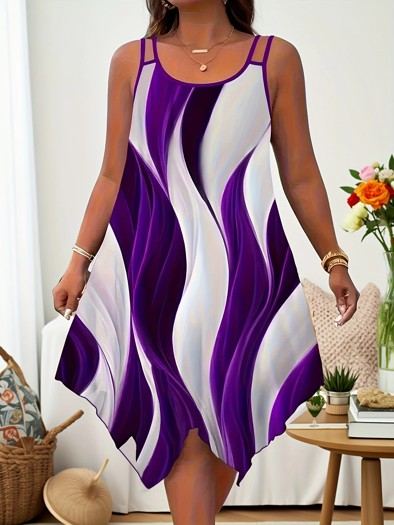 

Платье больших размеров, подходит для весны и лета, повседневная женская одежда