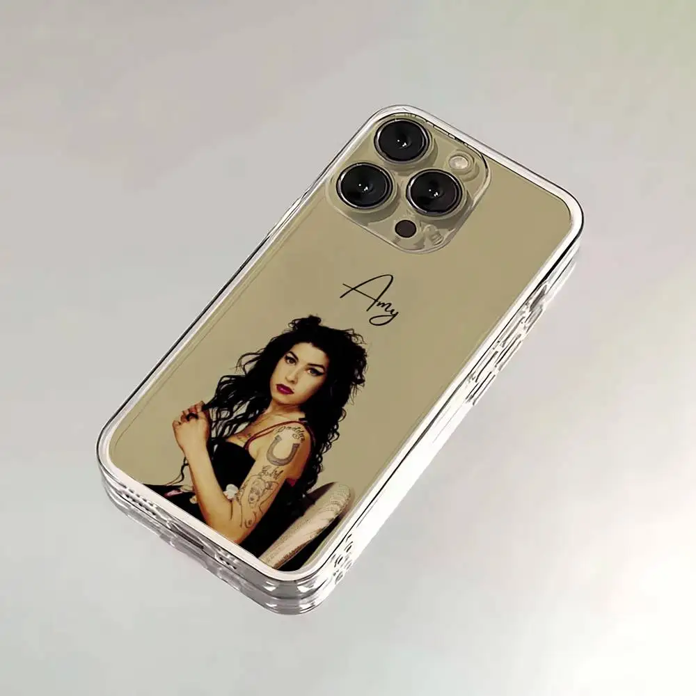 حافظة هاتف Singer Amy Winehouse لهاتف iPhone 6,16,15,14,13,12,11,17 Pro,Max,Plus,X,XS,XR,SE,غطاء ناعم شفاف صغير #6
