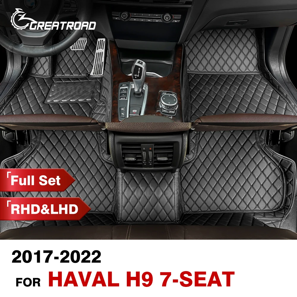 

Car floor mats for Haval H9 7 Seats 2017-2022 Custom auto foot Pads carpet cover Interior Accessories