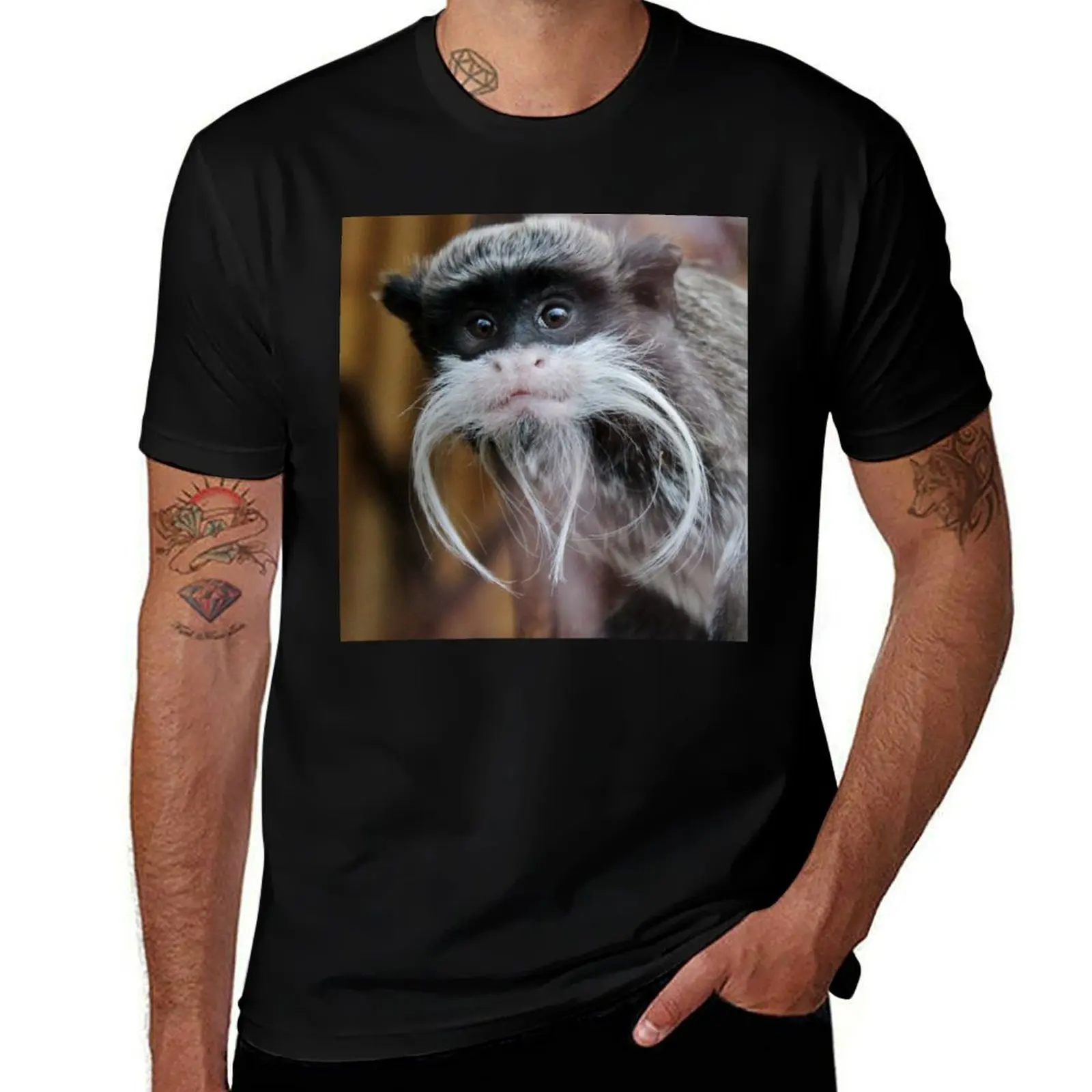 Camiseta Emperor Tamarin con estampado de estilo vintage