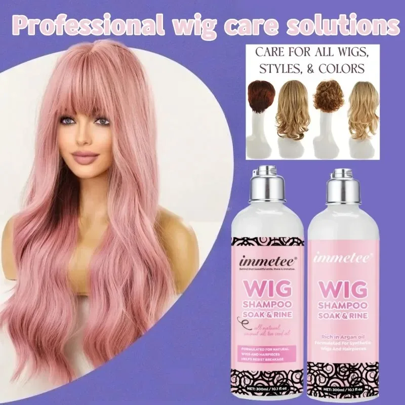 

Wig Shampoo Professional Wig Solution for Human and Synthetic Hair Wig Braided Hair Pieces To Clean, Restore and Nourish Hair