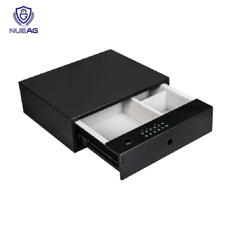 Good Quality Lithium Battery Charging Fingerprint Password Drawer Hidden Compartment Safe For Hotel