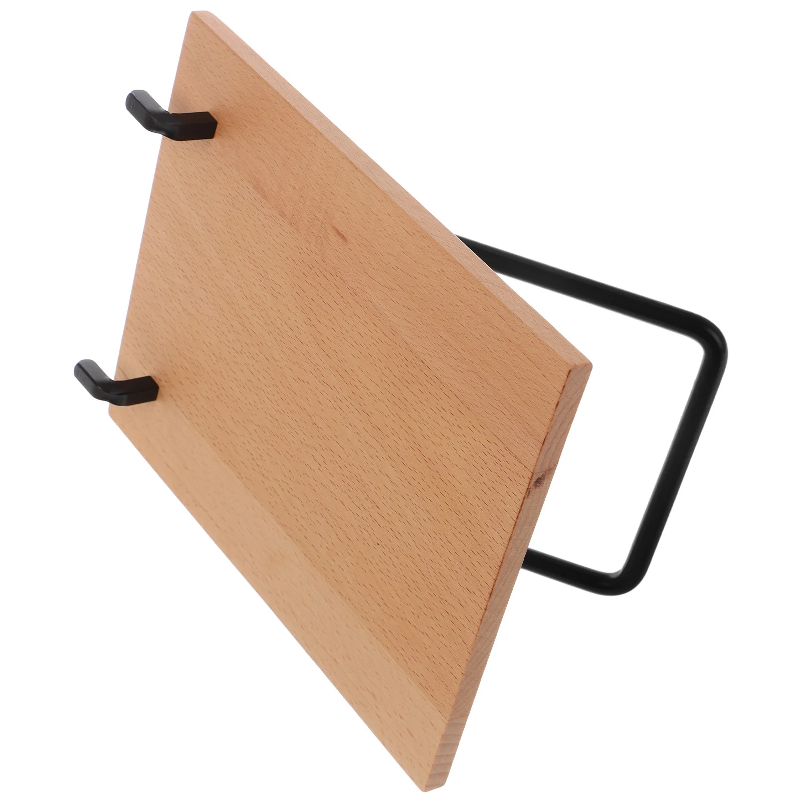 

Minimalist Calendar Stand Set DIY Iron Wood Holder for Photos and Planners Rustic Desktop Organizer Vintage Style Memo Board