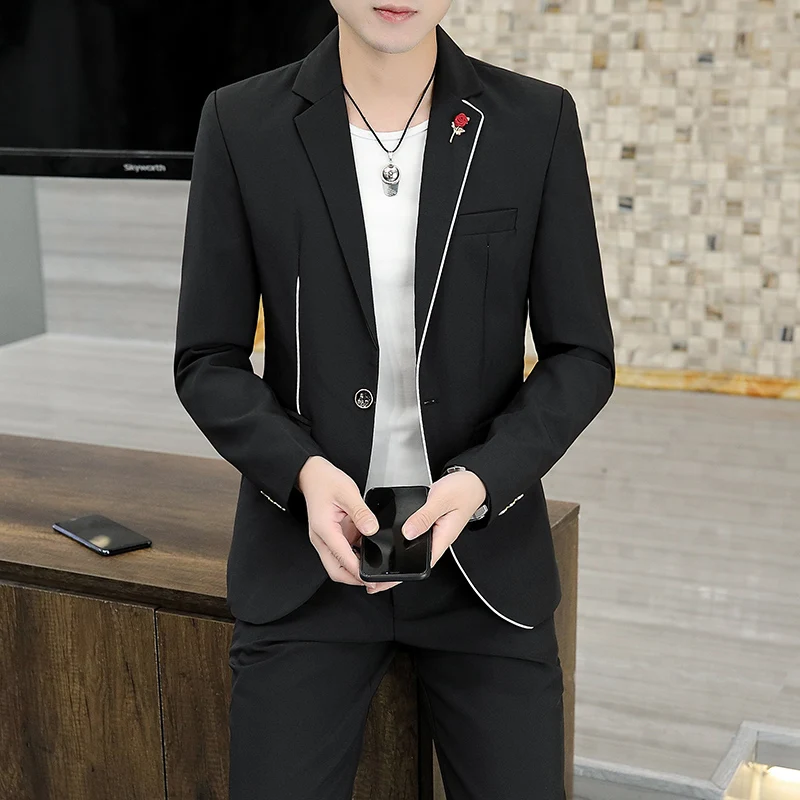 Suit Men's Fashion Business Gentleman, Groom, Professional Gentleman, Form-fitting, Versatile, Casual Formal Wear, High-end Suit