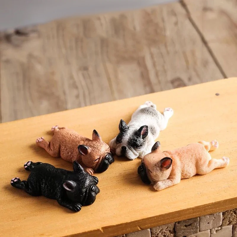 Cute Sleeping Dog 3D French Bulldog Magnet Refrigerator Whiteboard Dog Fridge Magnets for Office Home Decoration