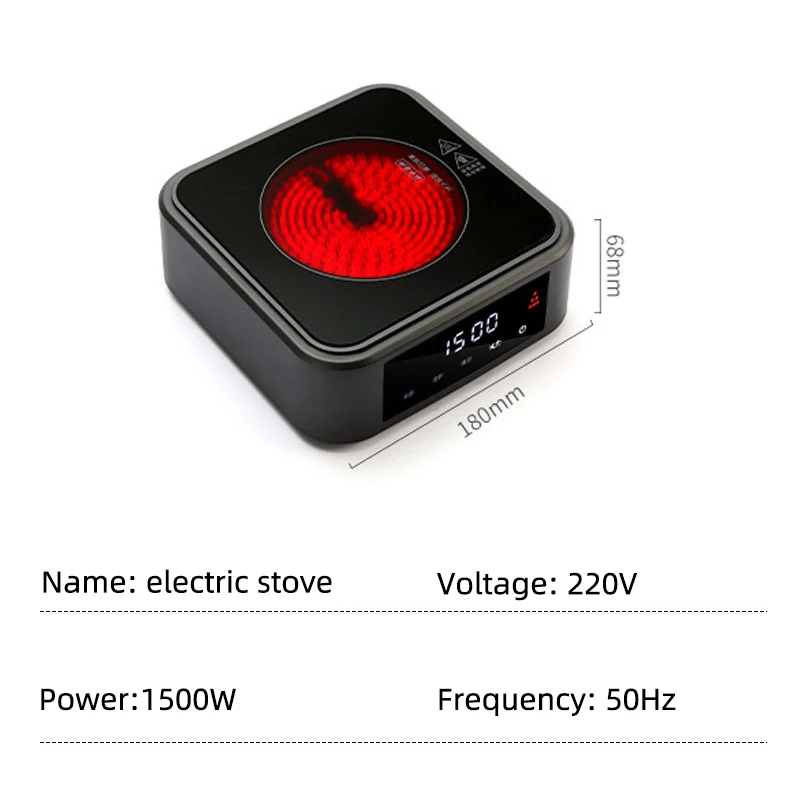 1500W Electric Stove Smart Tea Stove Electric Hot Plate Household Heater Stove Heating Furnace Mini Tea Maker Water Boiler 220V