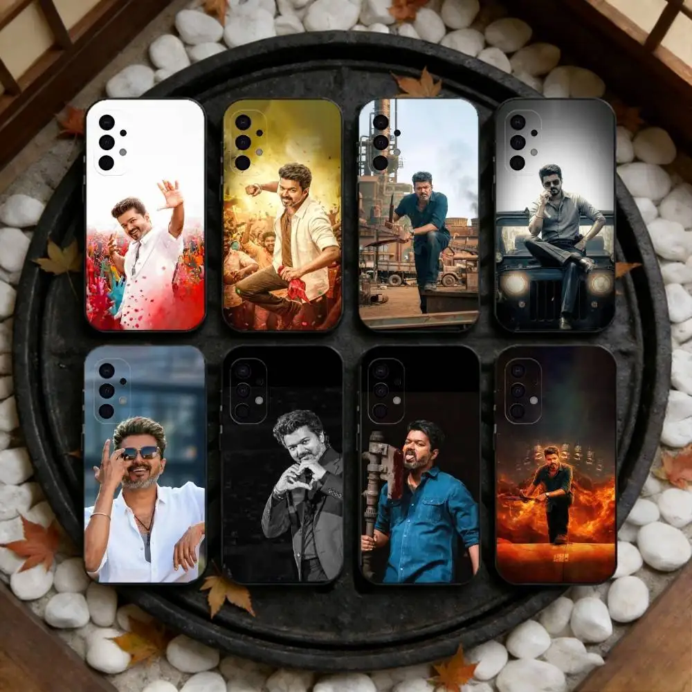 Actor Singer Thalapathy Vijay Phone Case For Samsung S25,S24,S23,S22,S21,S20,Plus,Fe,Lite,Others Black Cover