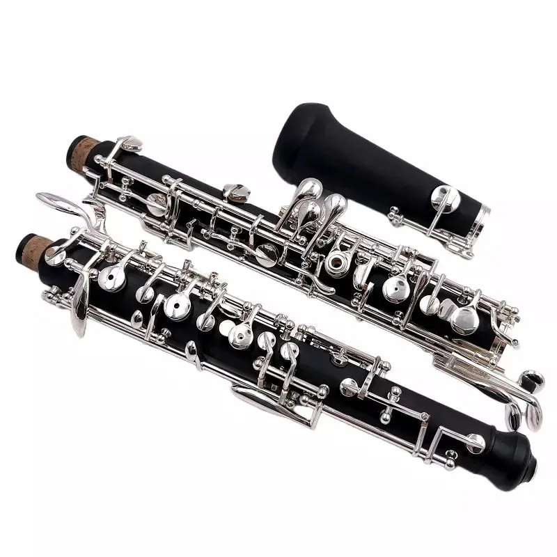Fotografia 3: Oboe semiautomático de alta qualidade, chave C, corpo de ebonite com chave E, oboé banhado a prata, bom som