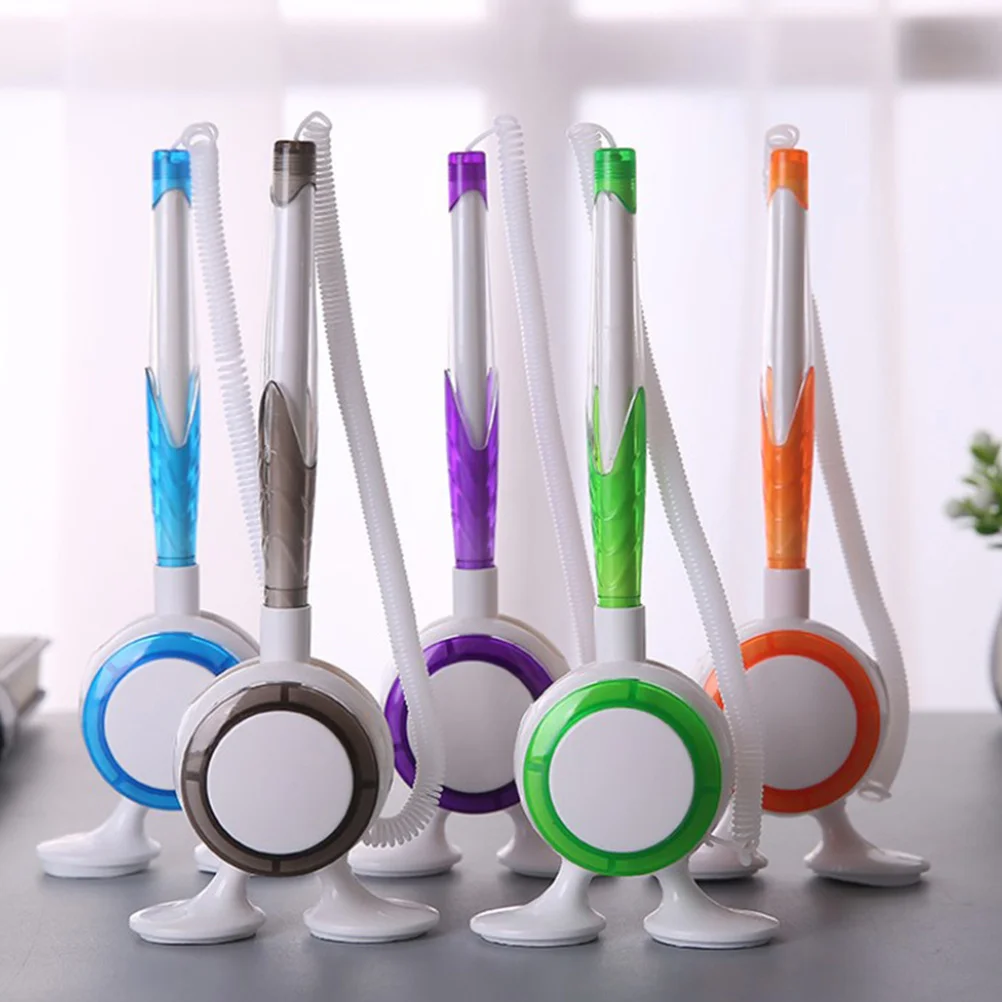 

12 шт., фиксированные шариковые ручки с рисунком, гелевая чернильная ручка, креативный настольный дизайн, идеально подходит для студентов, офиса, черные чернила