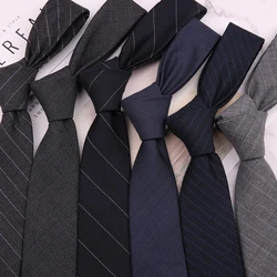 5.5cm Mens Wool Neckties Striped Skinny Neck Tie Business Formal Dress Gravatas Slim Male Neckwear Corbatas Cravats