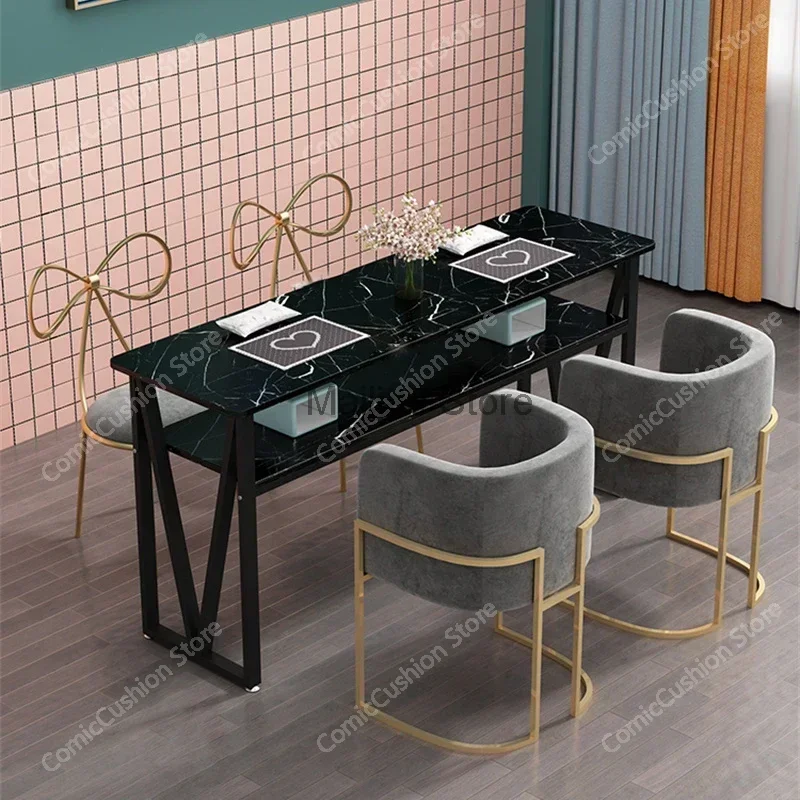 Modern Wrought Iron Manicure Tables For Commercial Furniture Nail Table Economical Design  Store Simplicity  Station