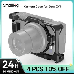 SmallRig Light Weight Cage for Sony ZV1 Camera with Wooden Handgrip for Sony ZV1 Camera Vlogging Cage 2938