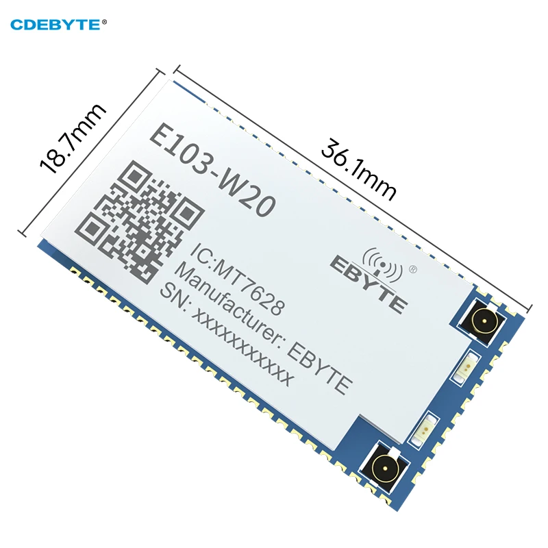 MT7628AN Serial Port to Wifi Wireless Routing Module CDEBYTE E103-W20(7628) Support Openwrt IPEX SPI UART Small Size SMD