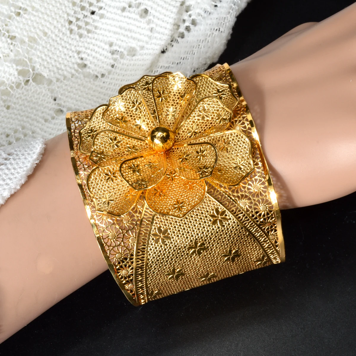 Dubai Gold Color Rings Bangles Set For Women Wedding Turkish Nigerian Bride Indian Brazilian Fashion African Hawaiian Jewelry