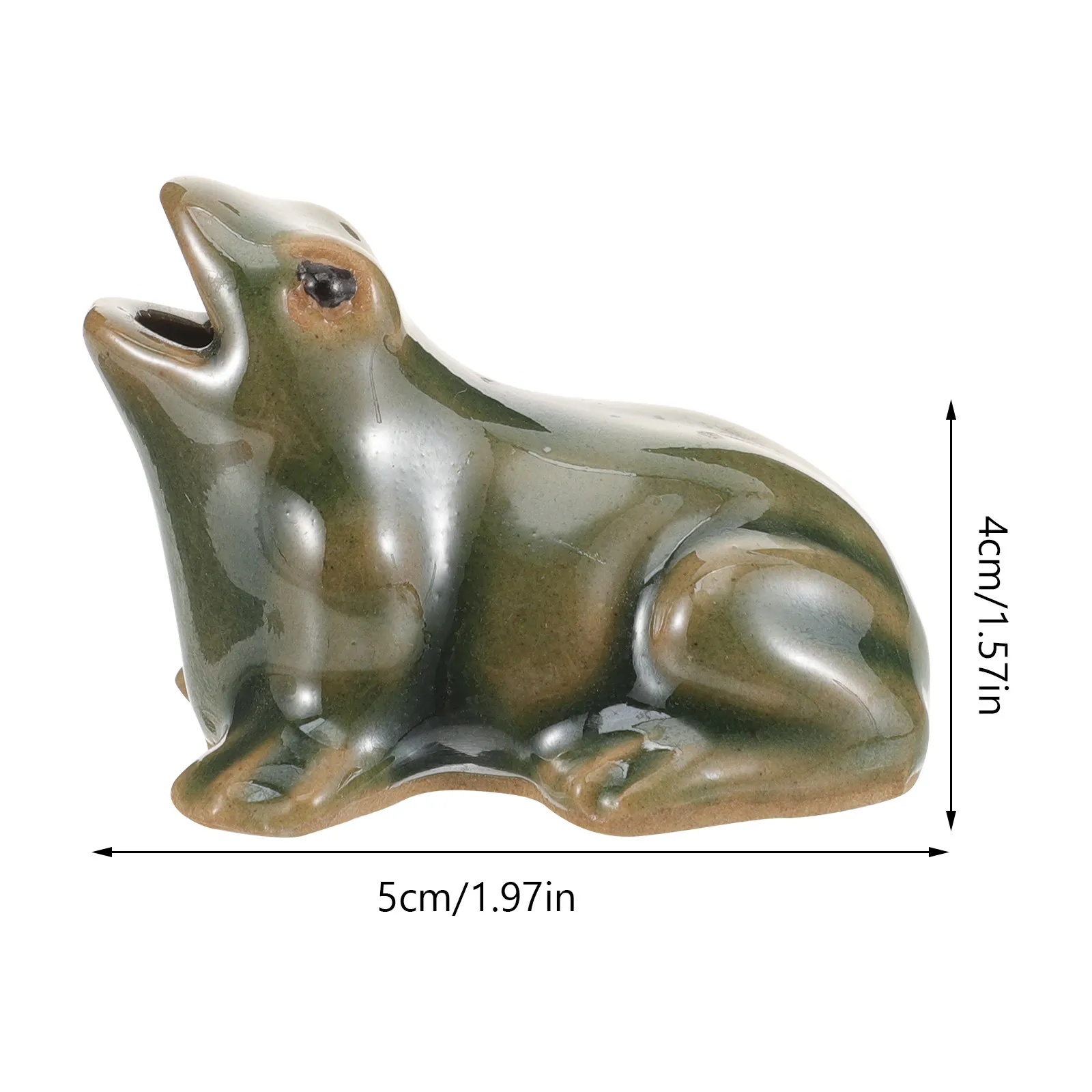 Ceramic Fountain Frog Decorative Circulating Waterfall Frog for Yard Garden Courtyard Fountain Decor Indoor Outdoor Home Decor