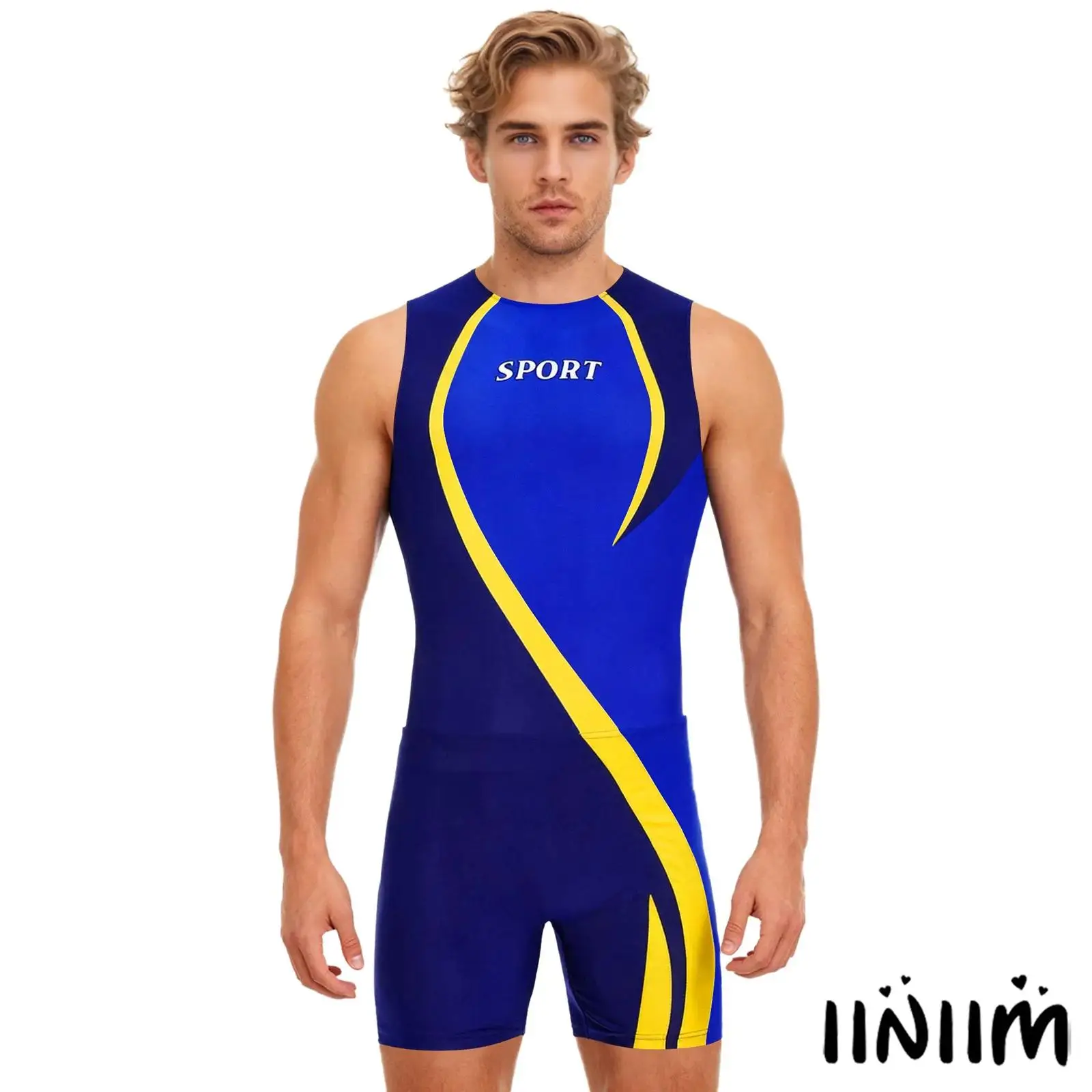 

Mens Versatile Training Outfit with Adjustable Features And Flexible Construction Sports Set Athletic Dance Bodysuit with Shorts