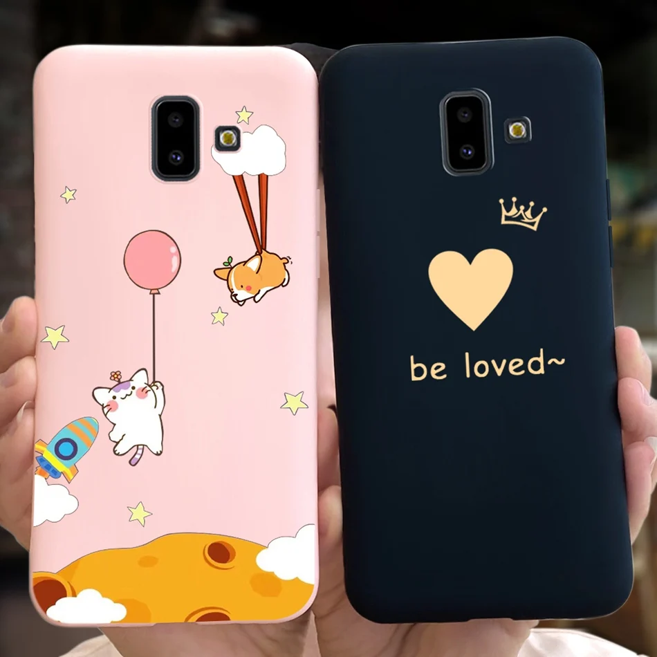 For Samsung Galaxy J6 Plus 2018 Case Samsung J6 (2018) J6+ J 6 J6Plus J610F J600G Cute Candy Color Soft Silicoe Phone Back Cover