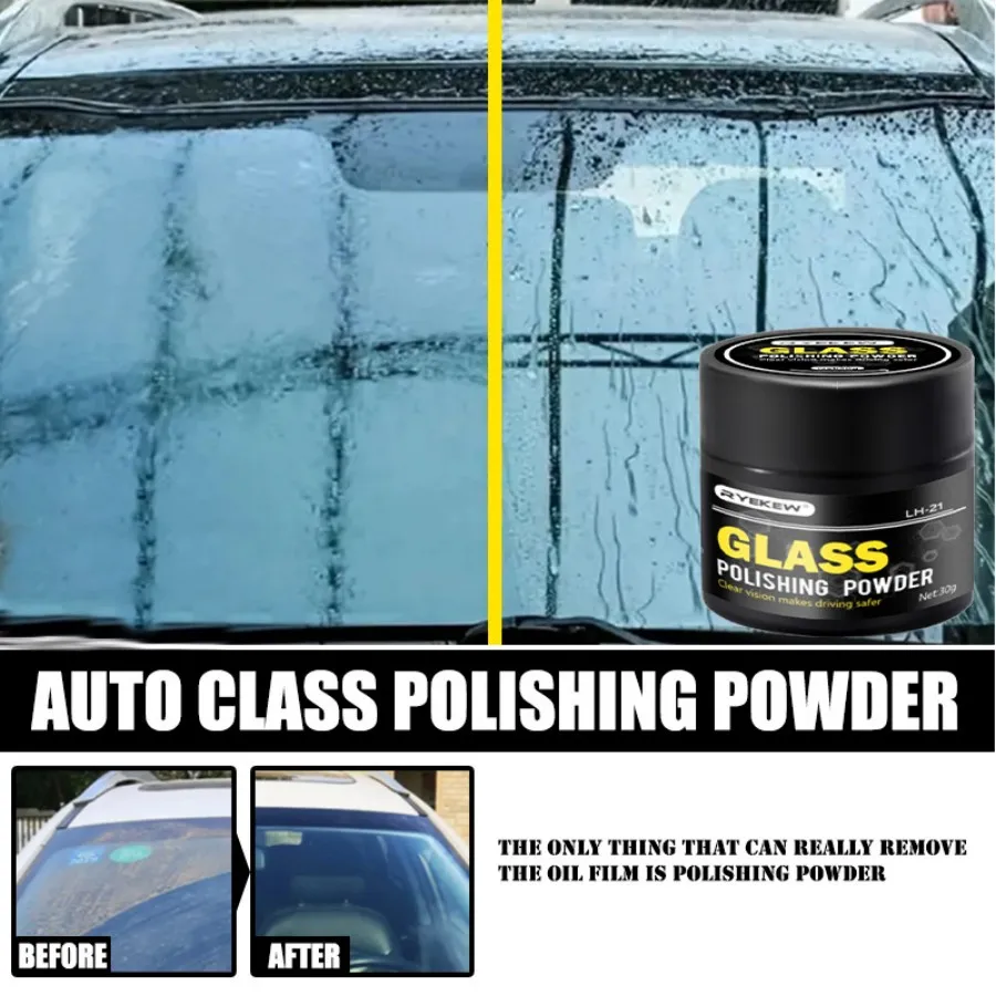 Auto Glass Polishing Powder, Cerium Oxide Powder for Car Glass Polishing Window Windshield Repair Scratch Remover Degreasing Fil