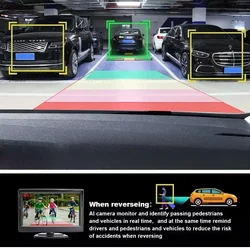 ADAS AI Intelligent Tracking Recognition Car Rear View Parking Cam AHD1080 720P Backup Camera Pedestrian Detection and Warning