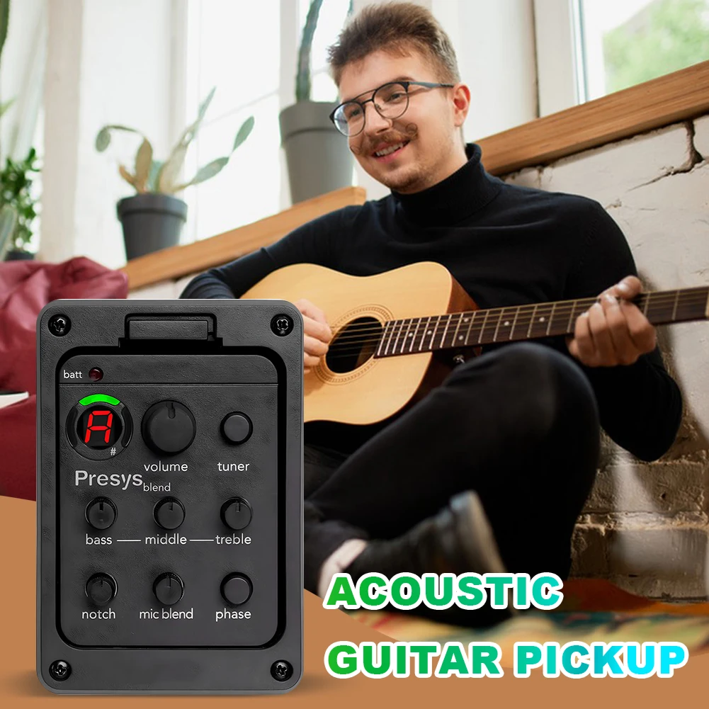 Plastic 301 Guitar Preamp with Tuner Presys EQ Equalizer Guitar Soundhole EQ Parts Accessories view 4