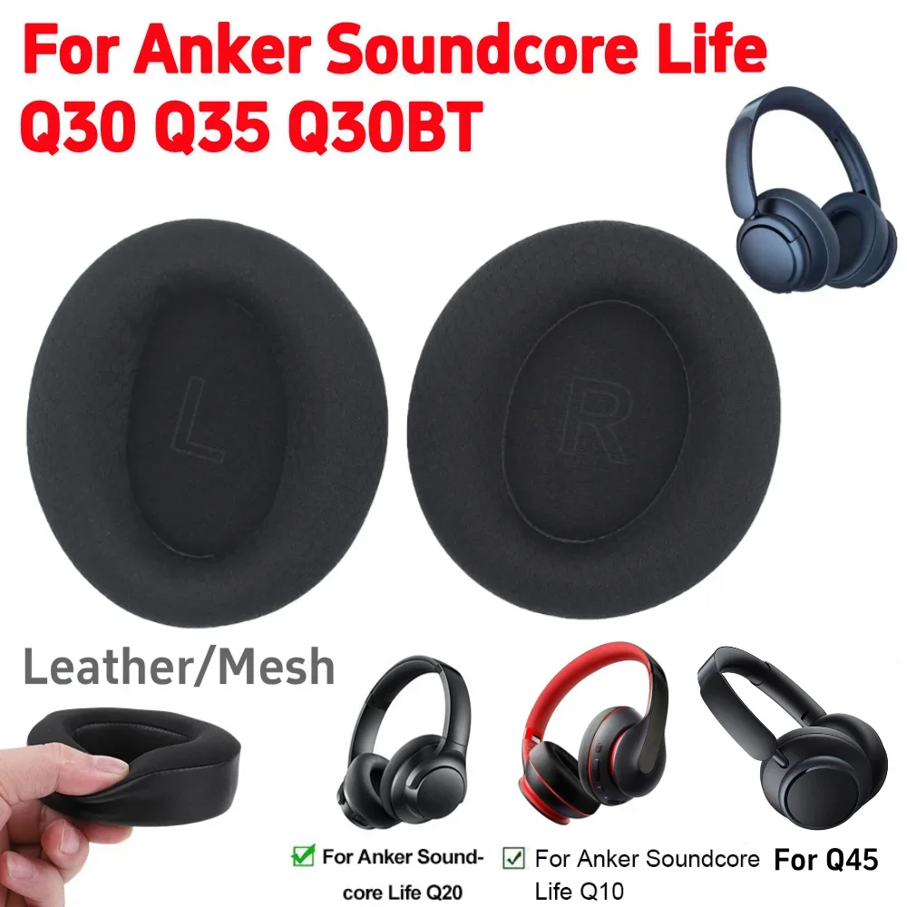 Ohrpolster Ersatz-Ohrpolster aus Mesh-Stoff, Ohrpolster, Geräuschisolierung, Schaumstoff-Ohrpolster, Abdeckungen für Anker Soundcore Life Q30 Q35 Q30BT