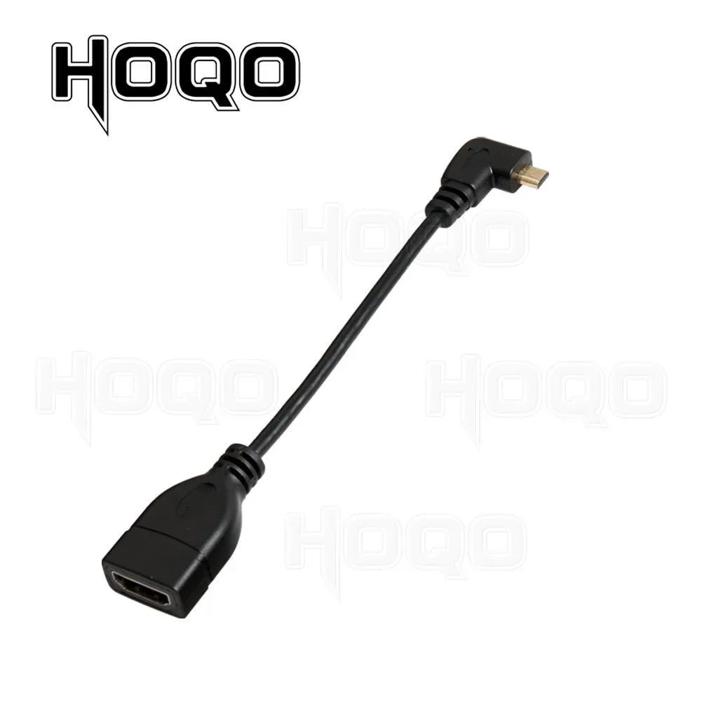 HDMI-compatible 90 Degree Micro HDMI Male to HDMI Female Adapter Cable Left Right Angle Micro HD Para Converter for Camera TV