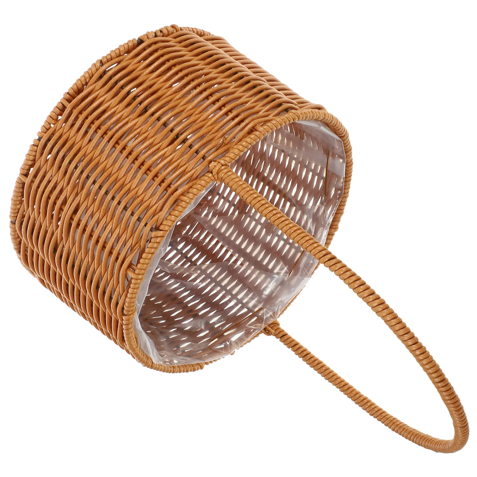 

Weaving Baskets Garden Gathering Vegetables Handwoven Flower Handheld with Handle Cute Picnic for