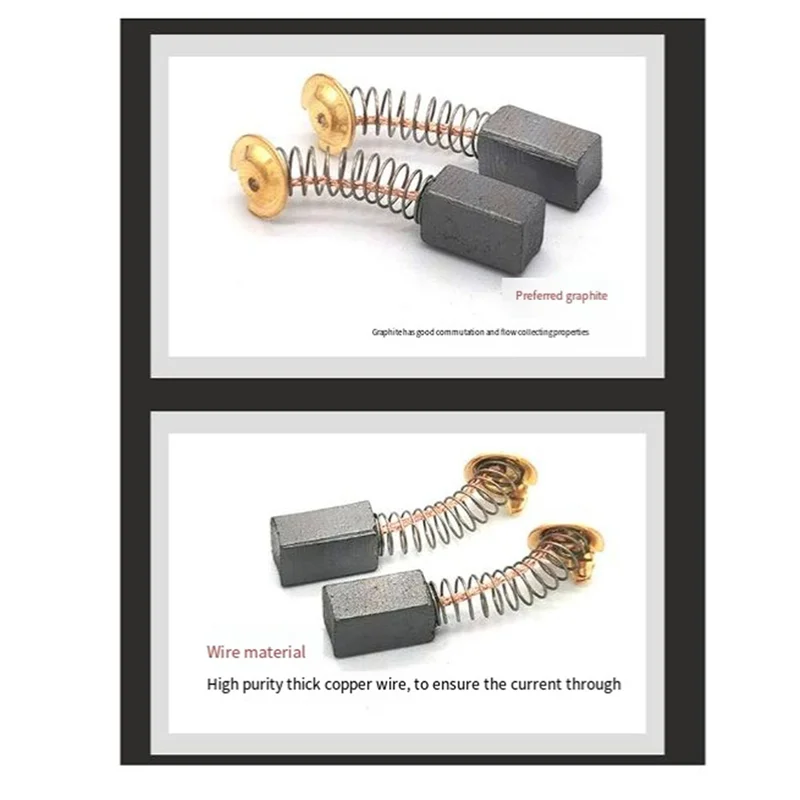 

ABGH-Electric Motor Carbon Brushes Set - 80 Pack Replacement Repair Kit With 10 Sizes, Suitable For Repair Power Tools Part